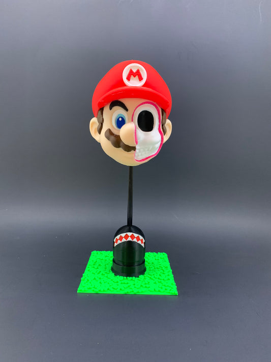 Murdered Mario Display With Bullet Bill Stand