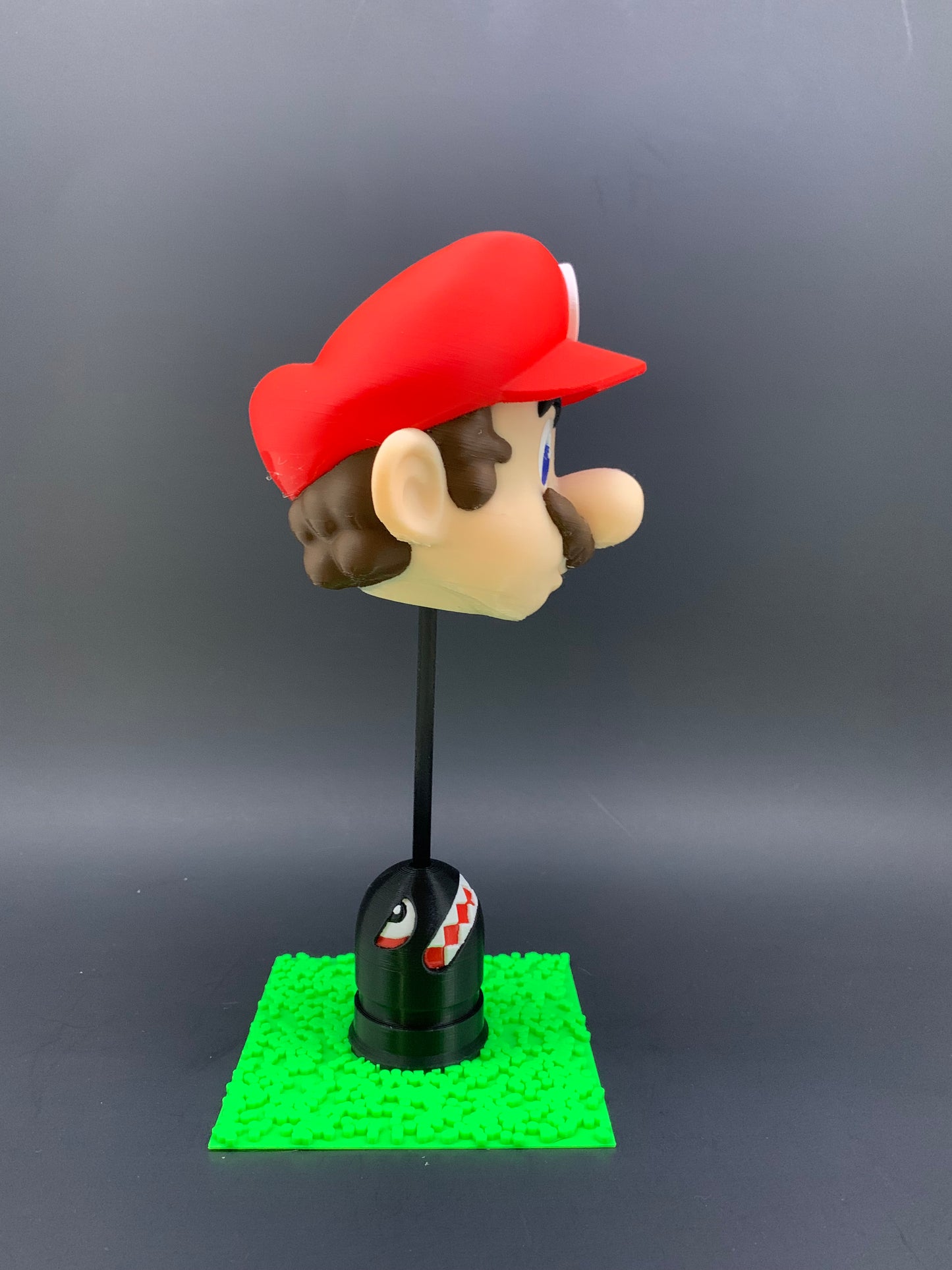 Murdered Mario Display With Bullet Bill Stand