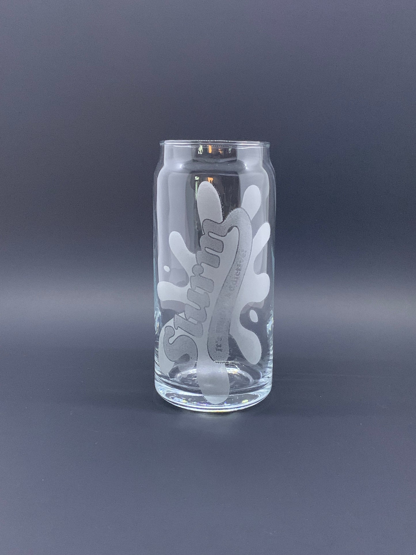 Laser Engraved Futurama Slurm Glass Can