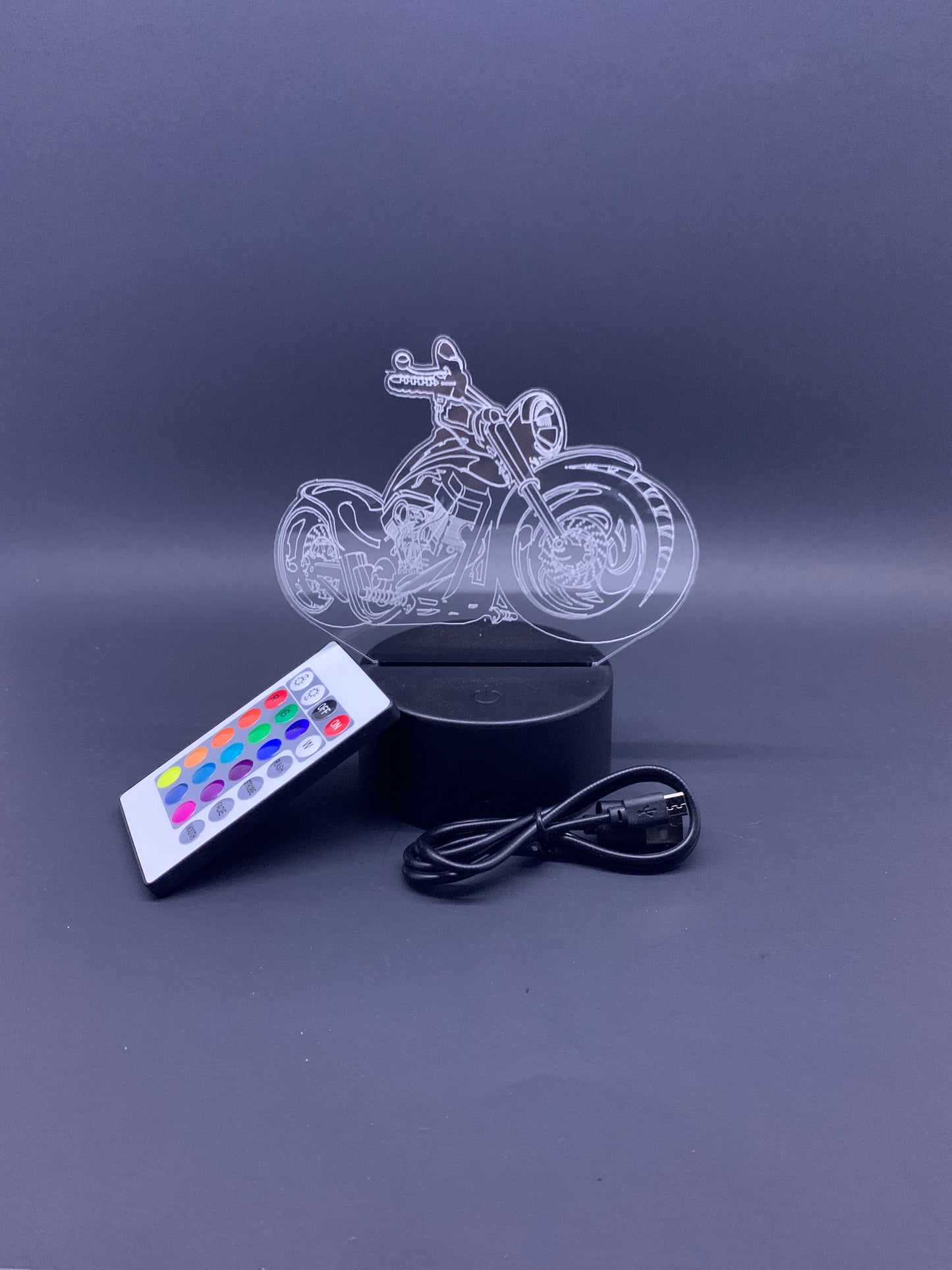 Laser Cut Motorcycle LED Lamp