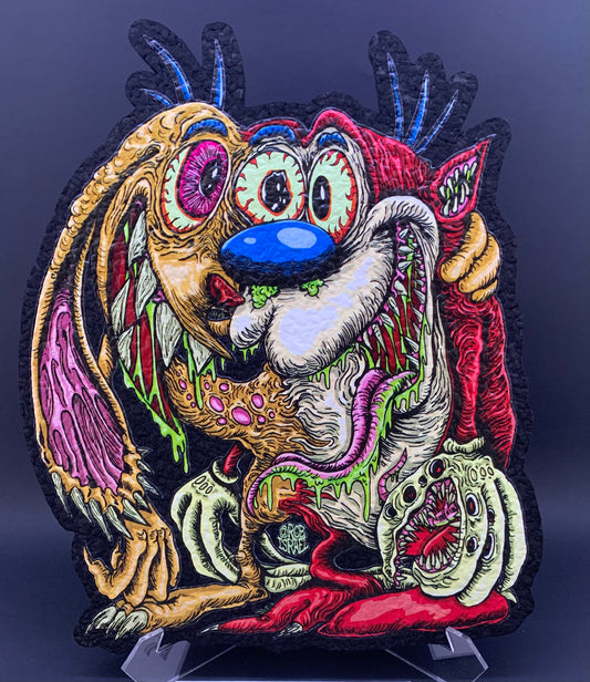 Rob Israel (Signed) Ren & Stimpy Moodmat