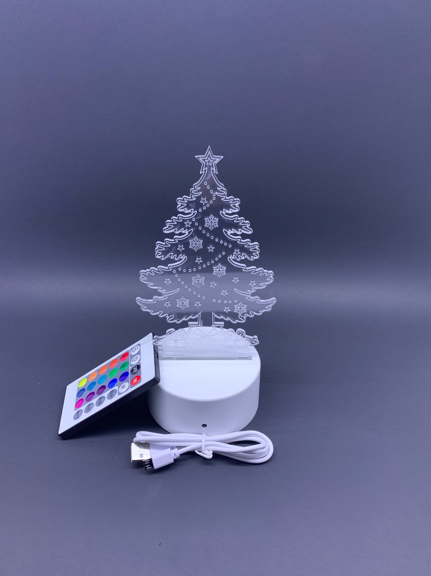 Laser Cut Christmas Tree LED Lamp