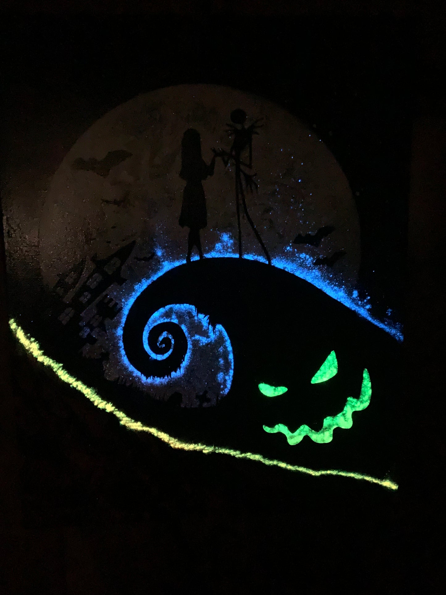 16x20 Hand Painted Nightmare Before Christmas Canvas